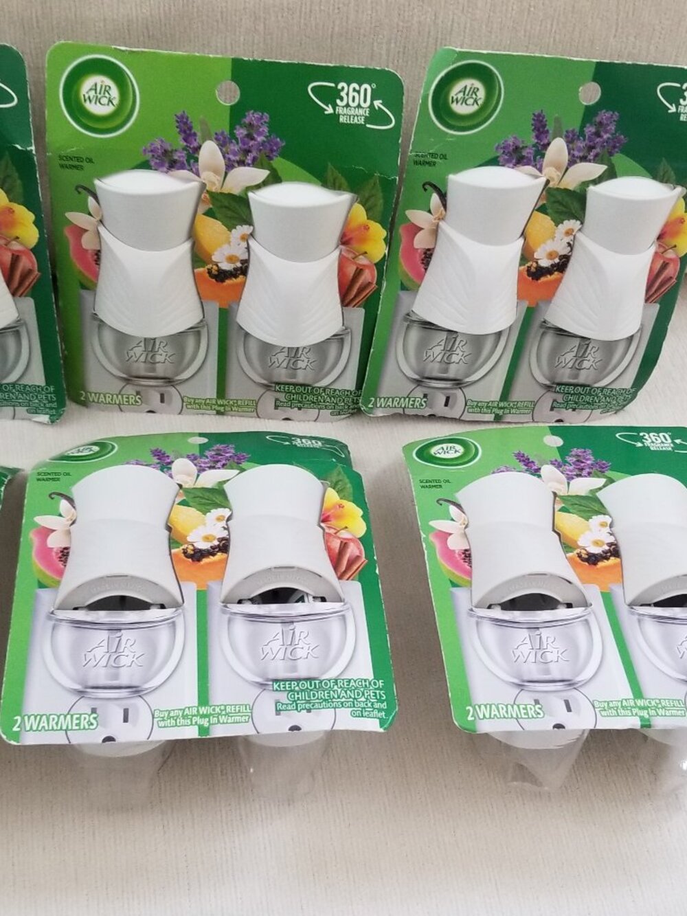 7 packages Air Wick 360 Fragance Release 2 Warmer per package Brand New